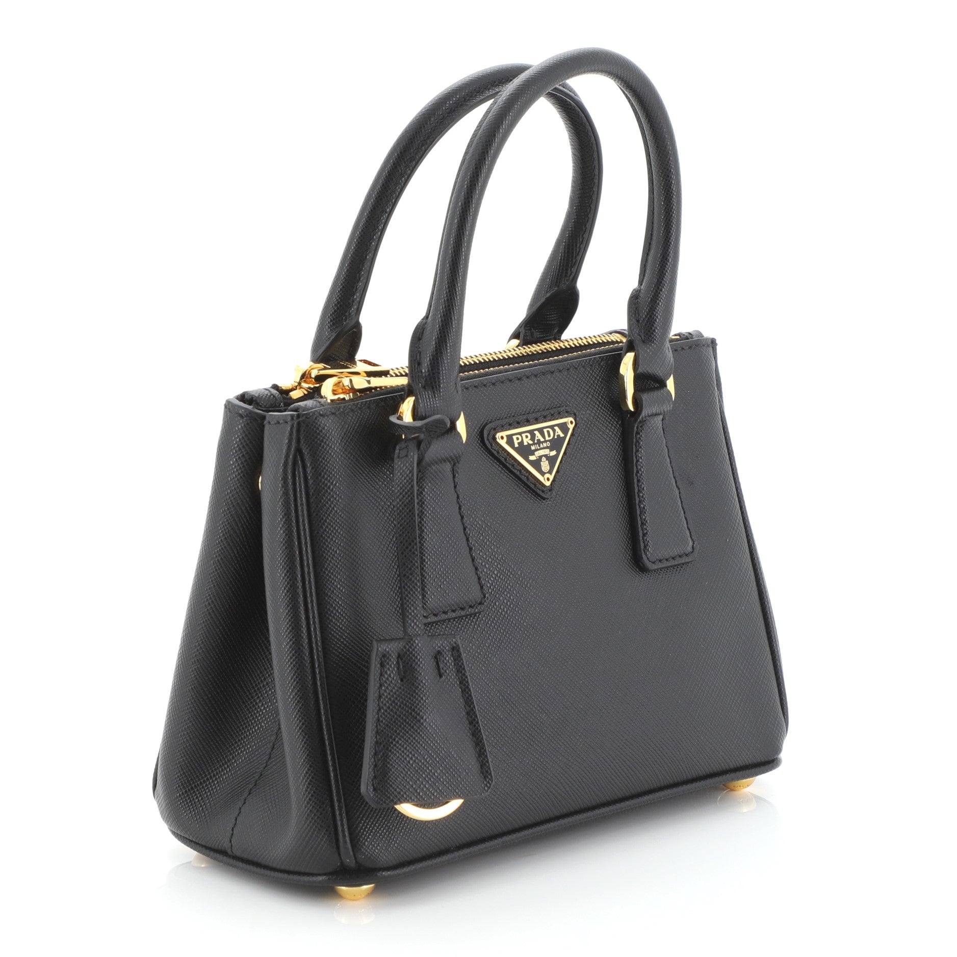 Galleria Double Zip Tote Saffiano Leather Mini