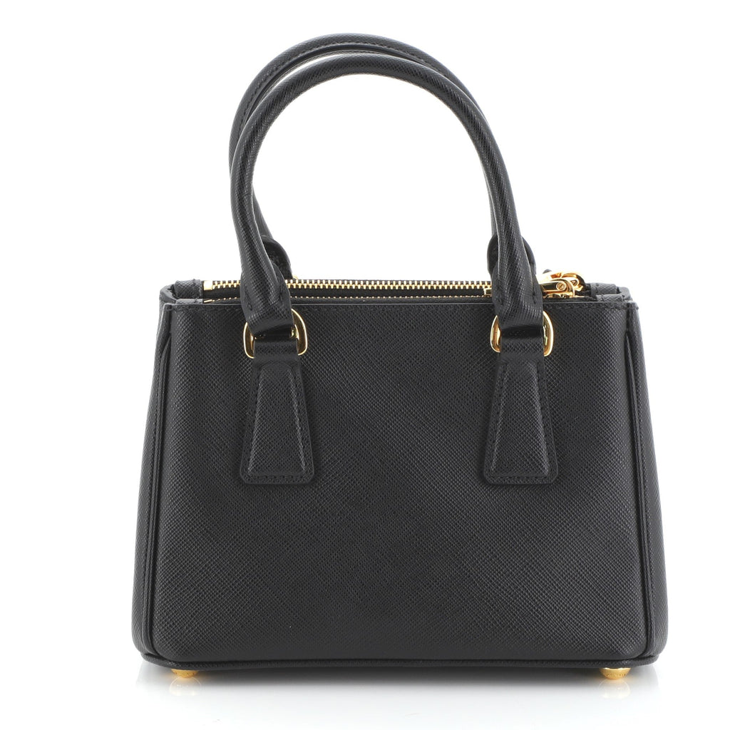 Galleria Double Zip Tote Saffiano Leather Mini