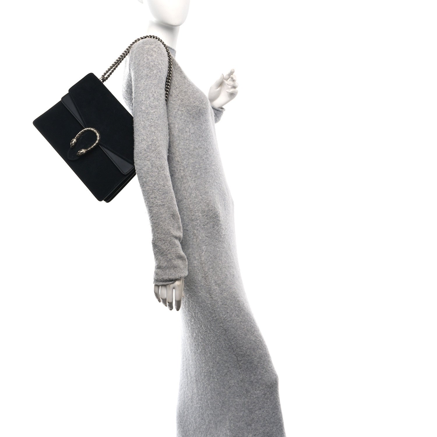Suede Medium Dionysus Shoulder Bag Black
