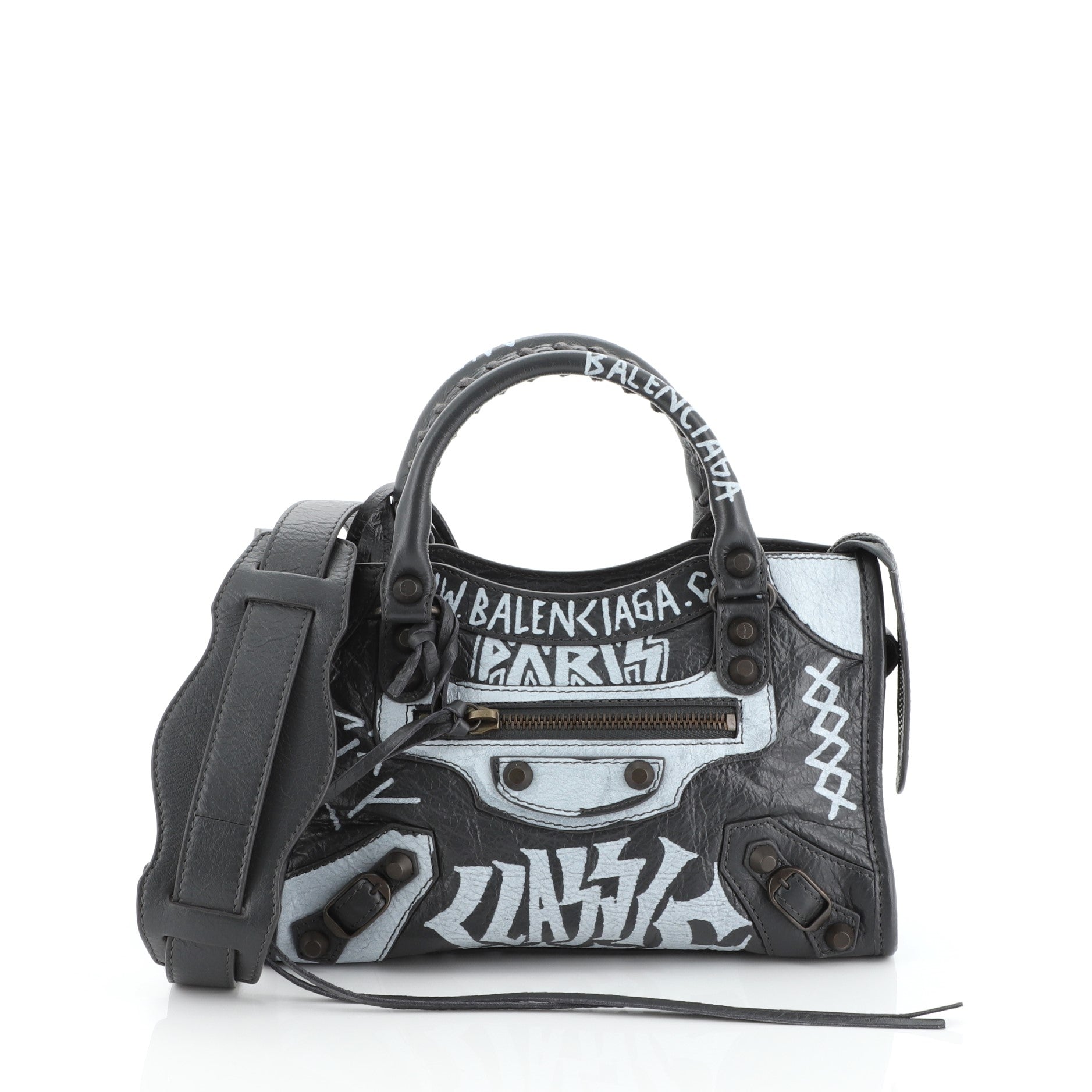 City Graffiti Classic Studs Bag Leather Mini