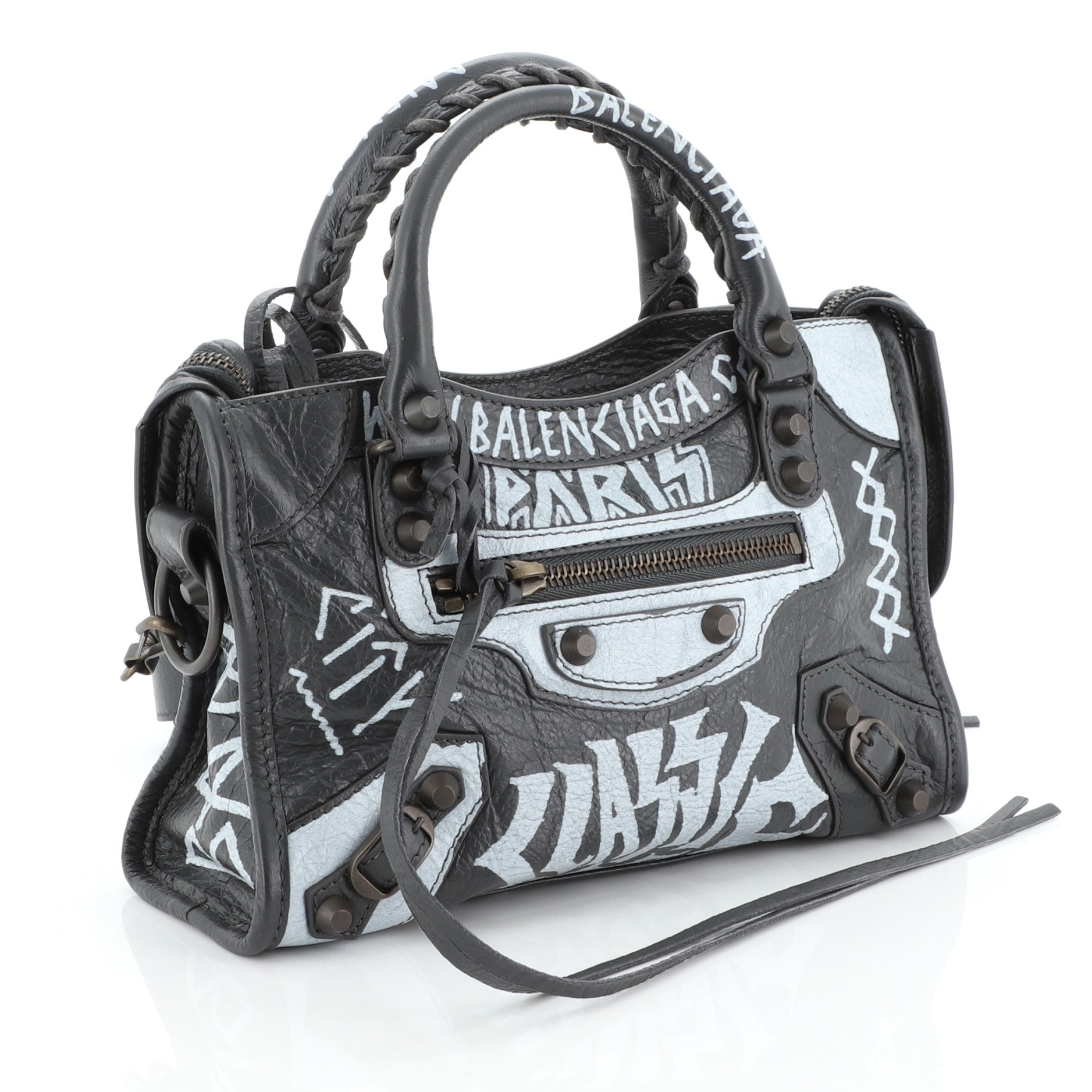 City Graffiti Classic Studs Bag Leather Mini