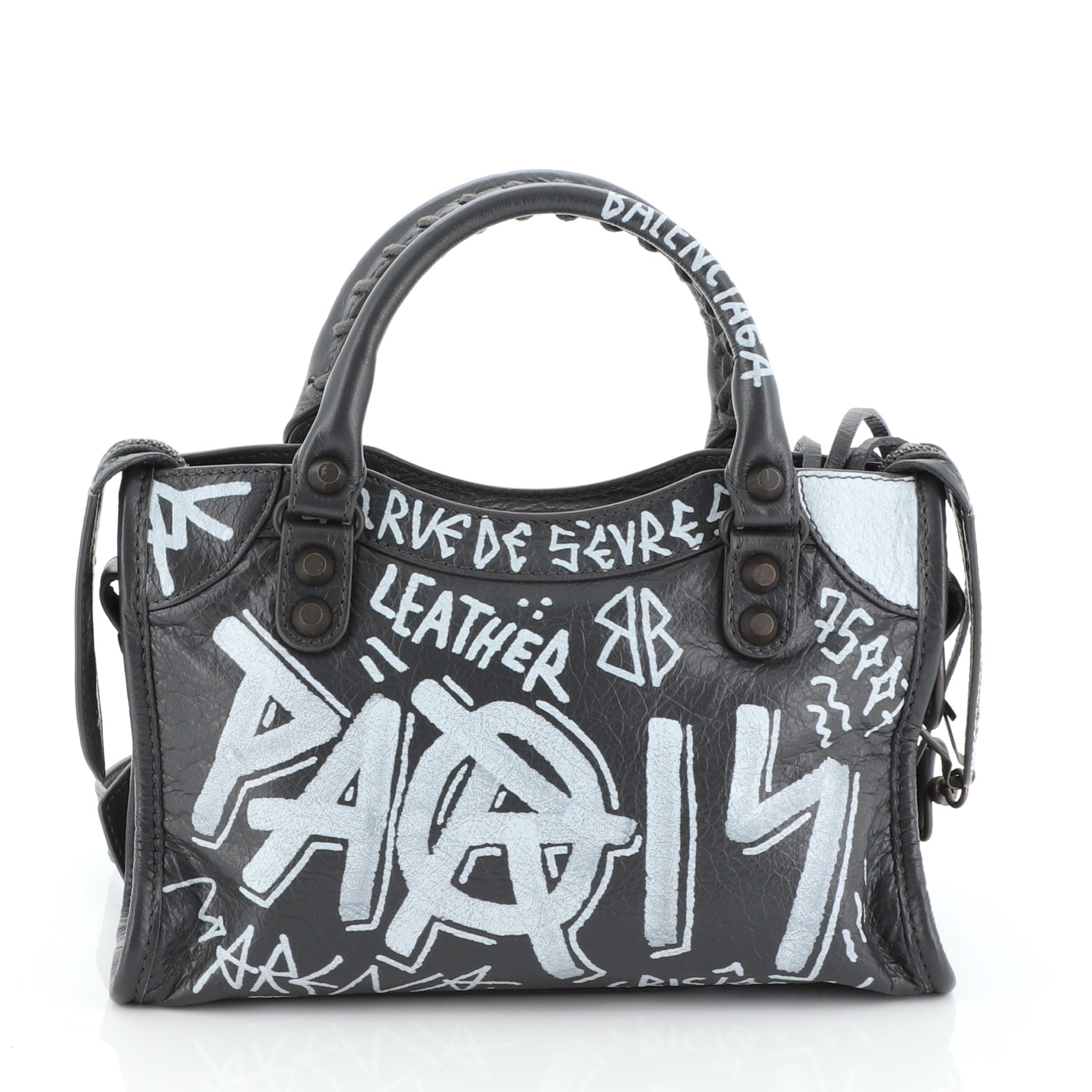 City Graffiti Classic Studs Bag Leather Mini