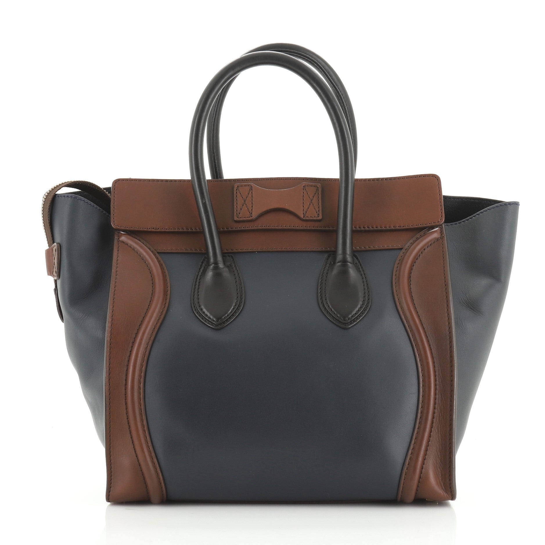 Tricolor Luggage Bag Leather Mini
