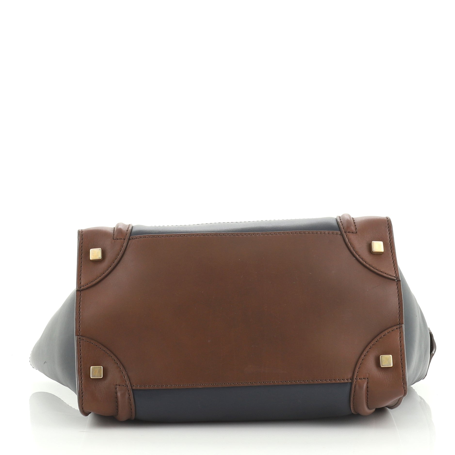 Tricolor Luggage Bag Leather Mini