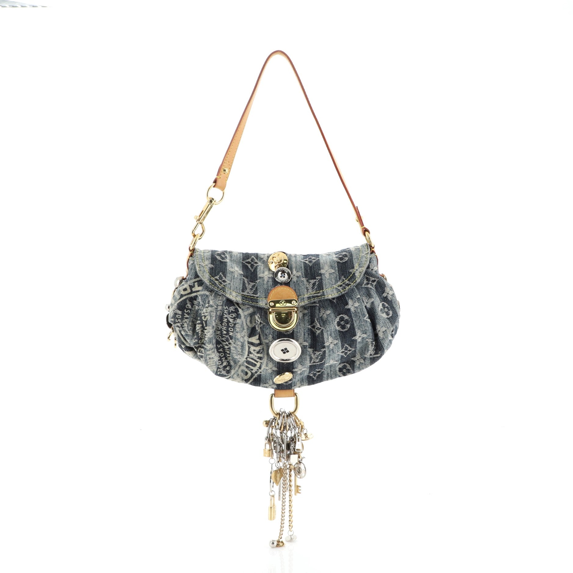 Custom Pleaty Raye Handbag Limited Edition Denim Mini