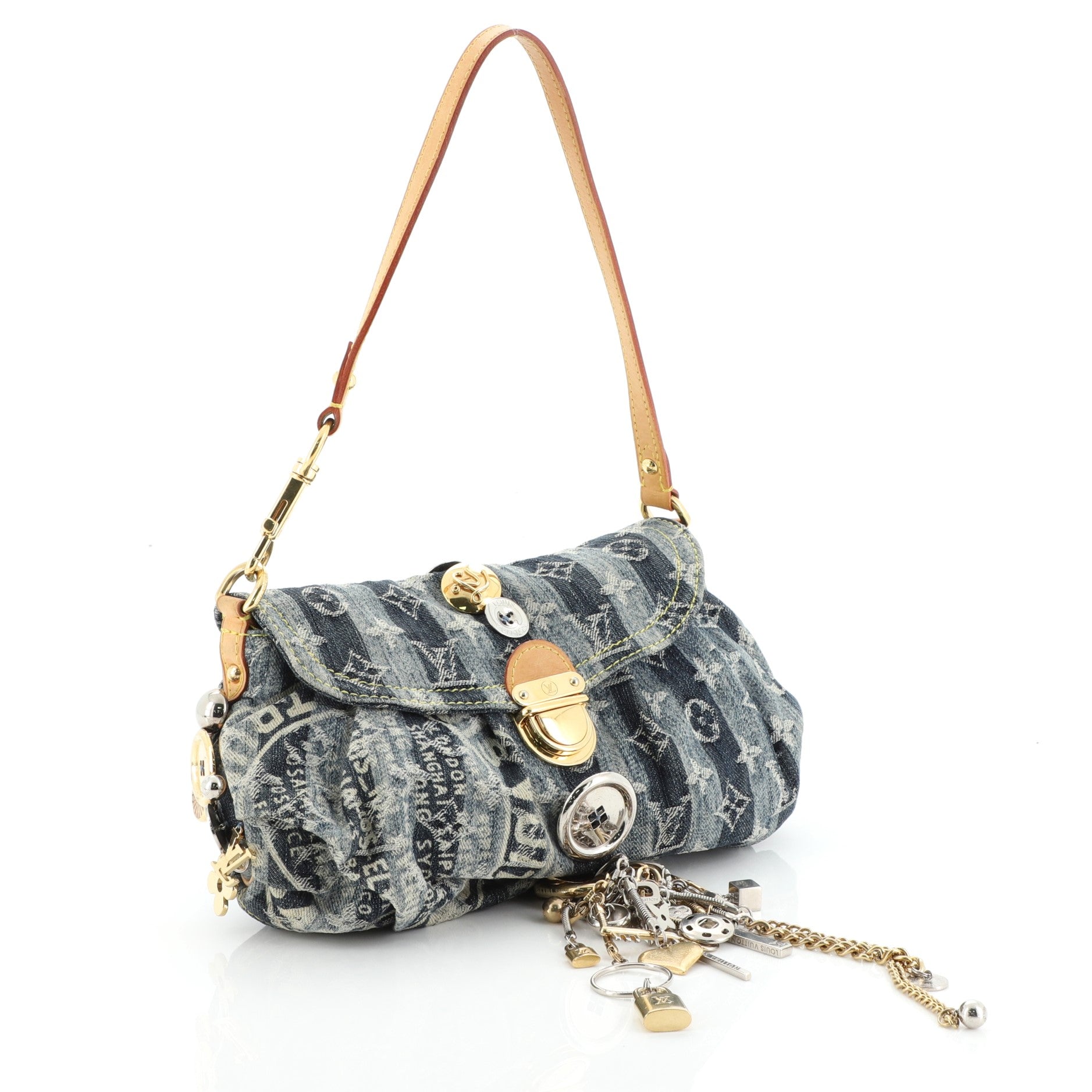 Custom Pleaty Raye Handbag Limited Edition Denim Mini