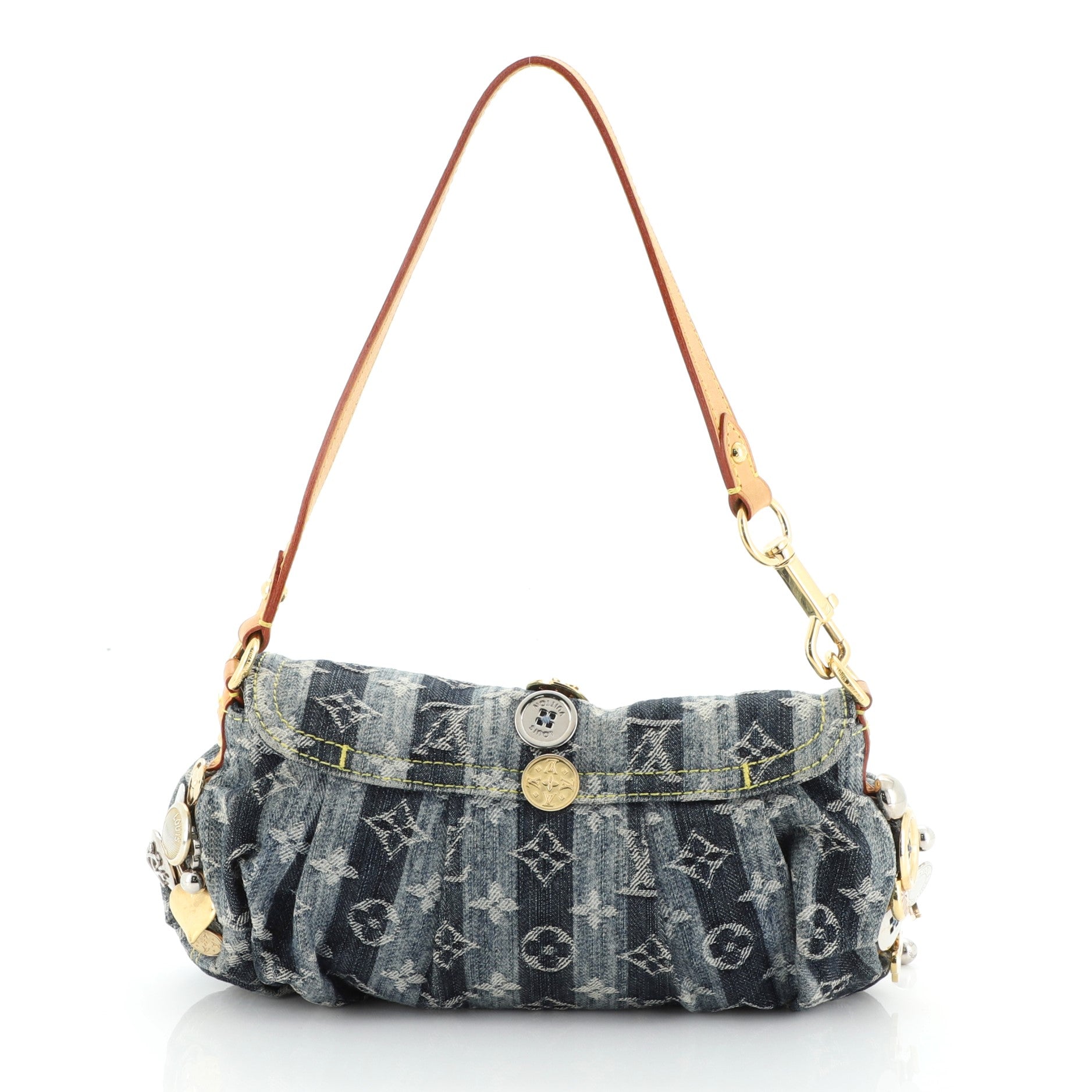 Custom Pleaty Raye Handbag Limited Edition Denim Mini