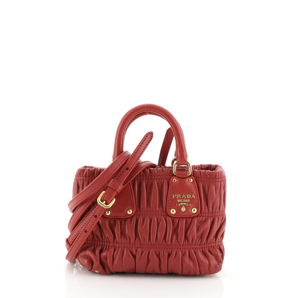 Gaufre Convertible Tote Nappa Leather Mini
