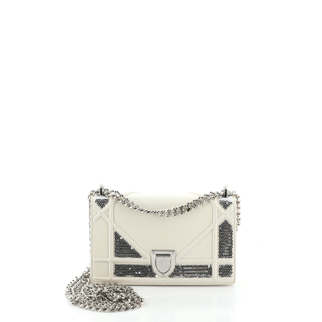 Diorama Flap Bag Sequin Embellished Lambskin Mini