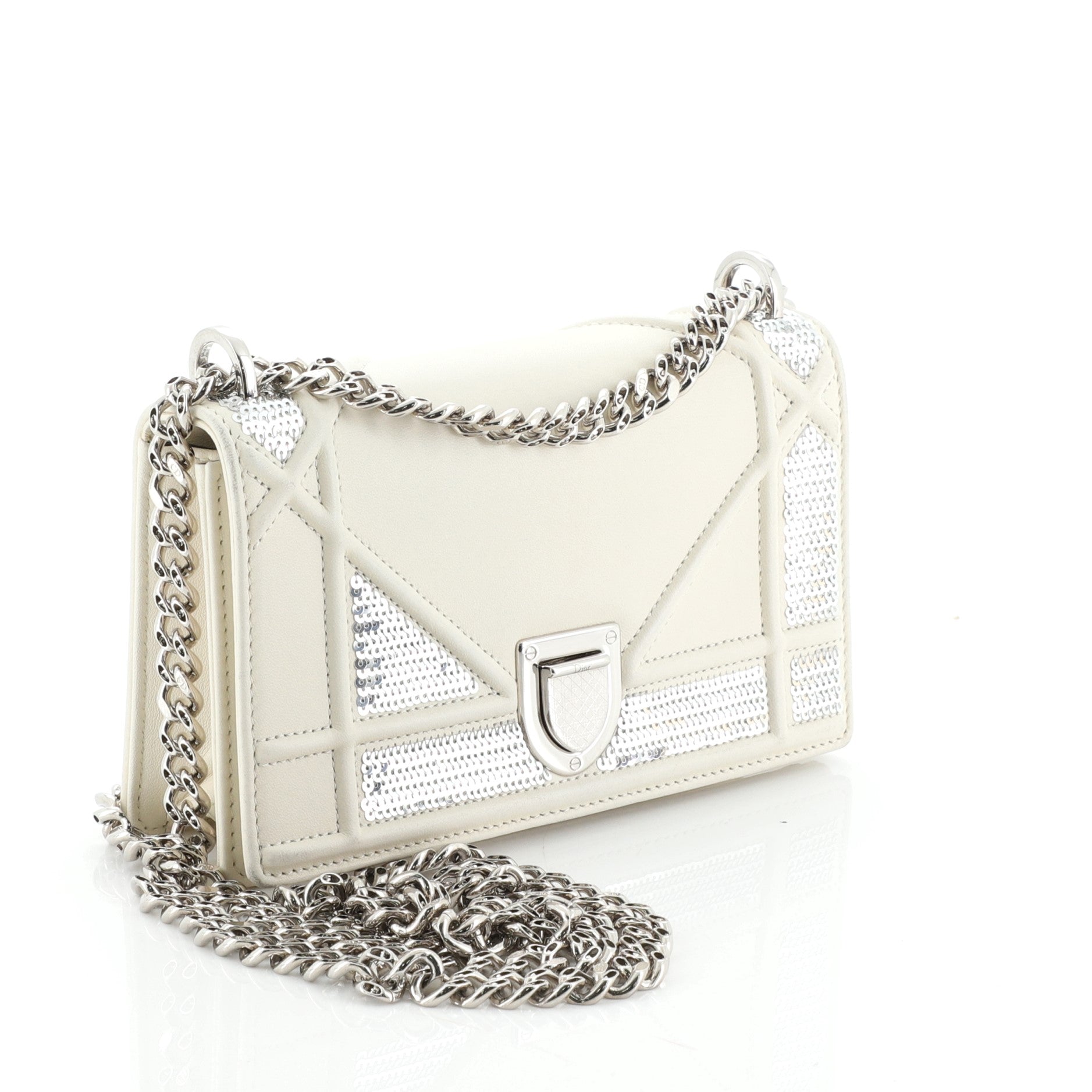 Diorama Flap Bag Sequin Embellished Lambskin Mini