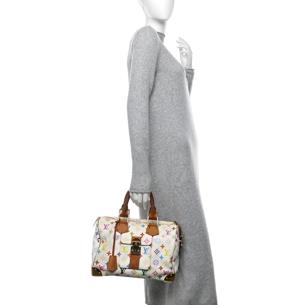 Monogram Multicolor Speedy 30 White