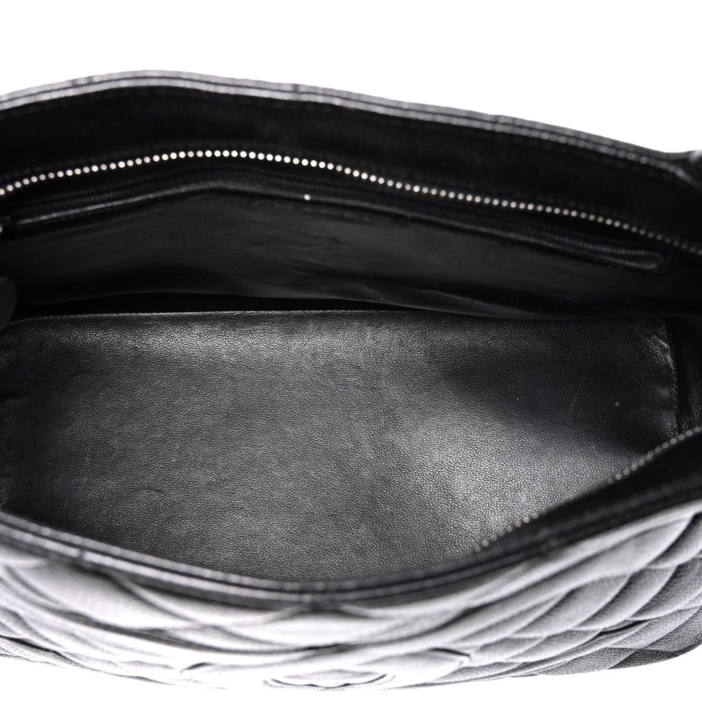 Caviar Quilted Medallion Tote Black