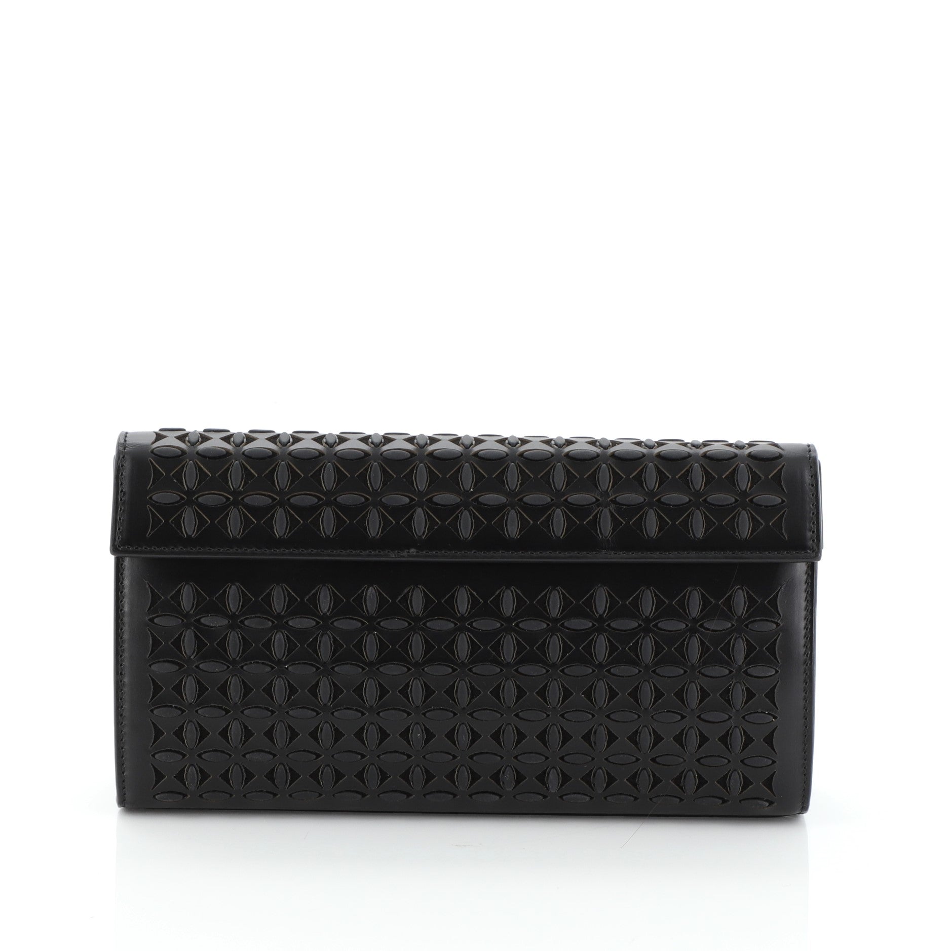Flap Clutch Laser Cut Leather Small