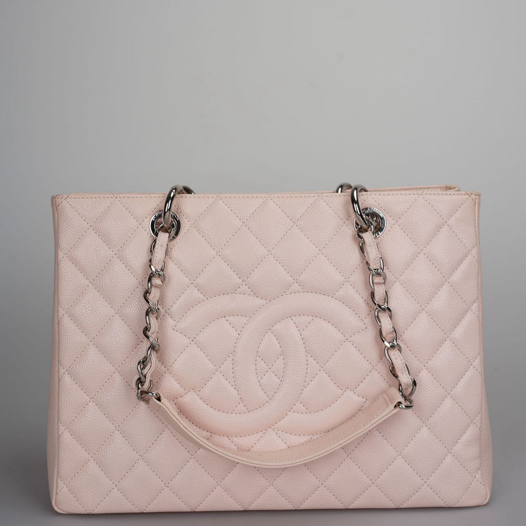 Chanel Pink Grand Shopping Tote Light Pink GST Bag in Caviar