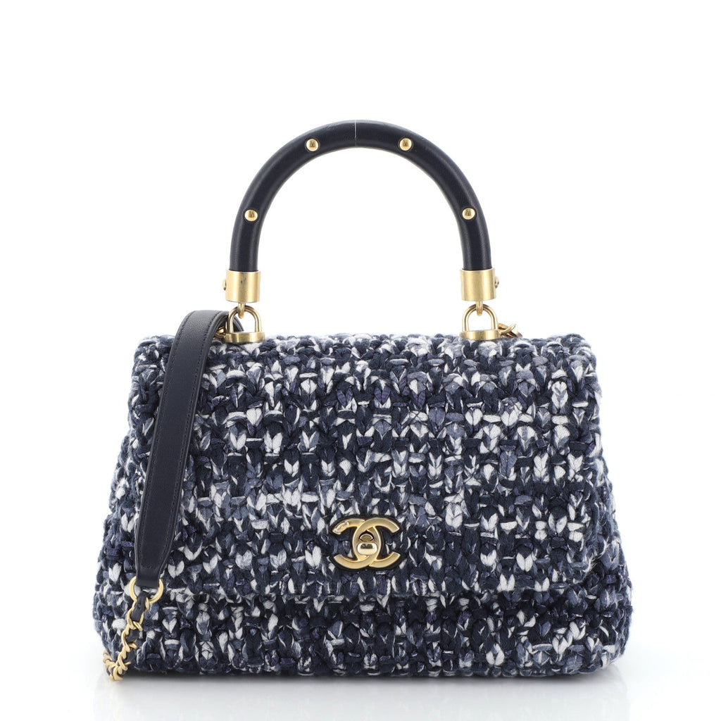 Coco Top Handle Bag Crochet with Lambskin Mini