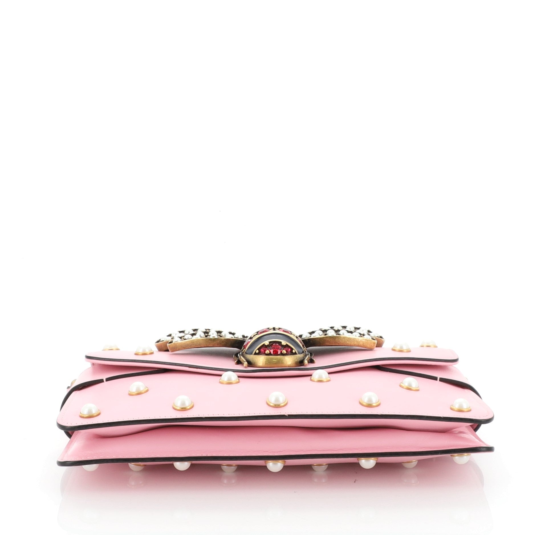 Broadway Pearly Bee Shoulder Bag Embellished Leather Mini