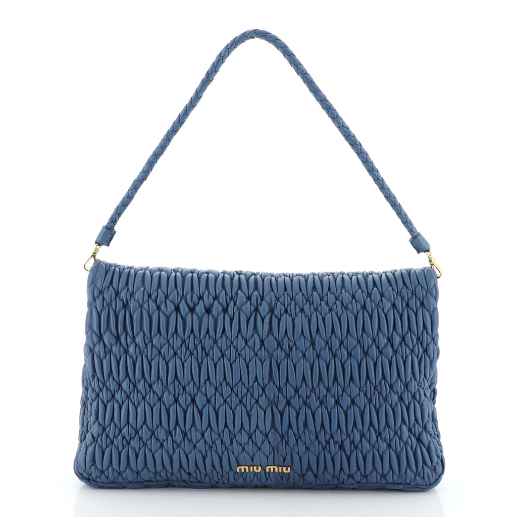 Crystal Clutch Matelasse Leather Large