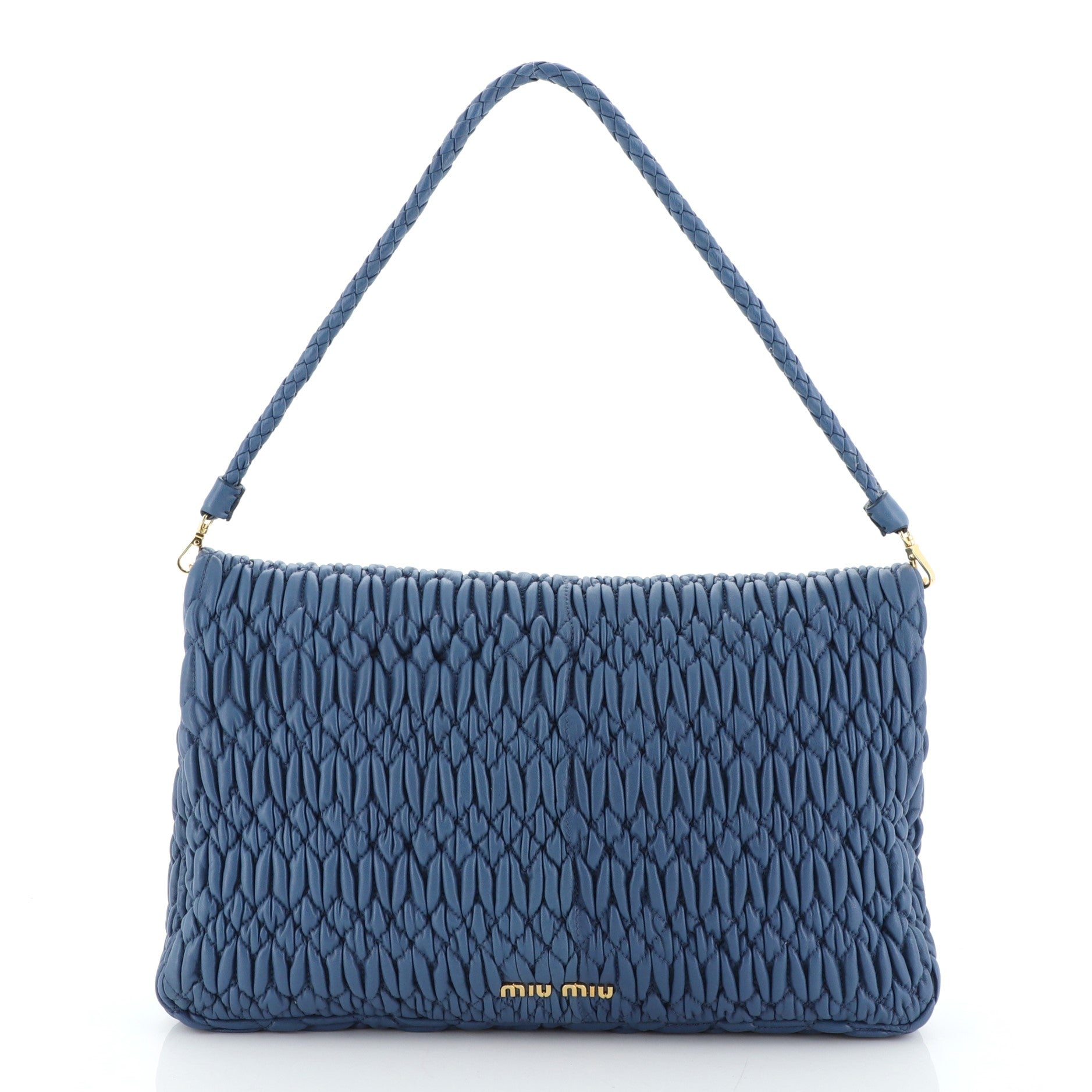 Crystal Clutch Matelasse Leather Large