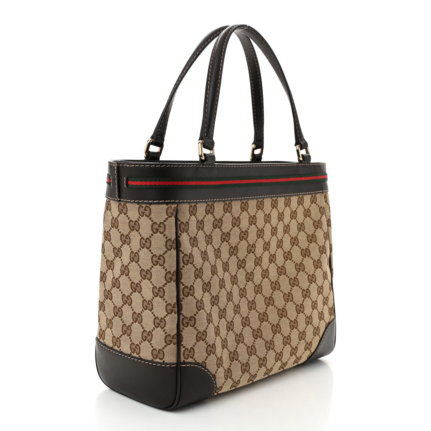 Monogram Web Medium Mayfair Tote Dark Brown