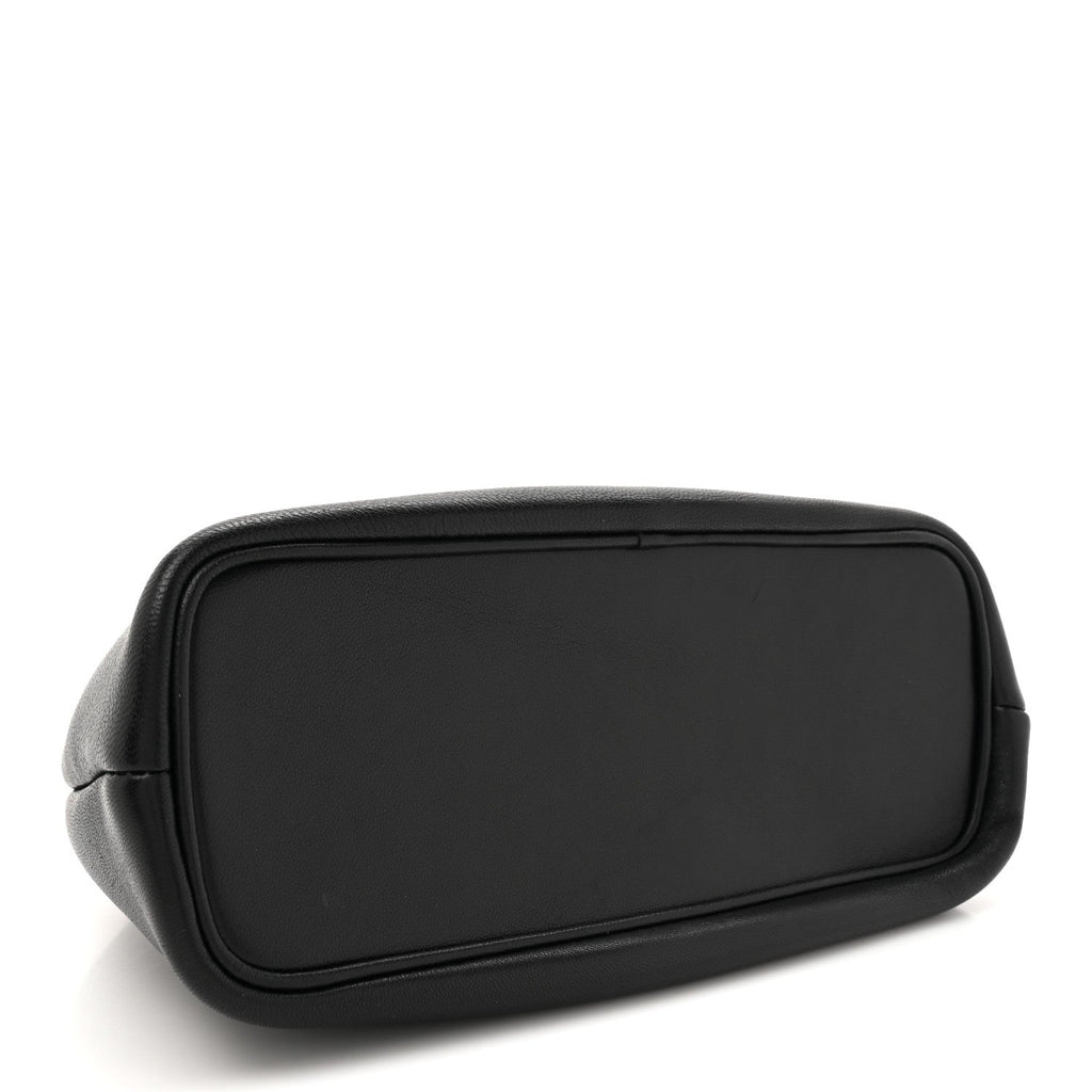 Lambskin Le Petit Calino Ring Top Handle Bag Black