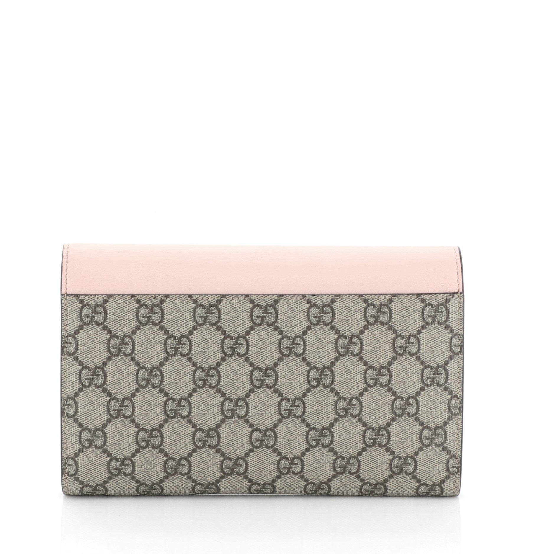 Padlock Clutch GG Coated Canvas with Leather