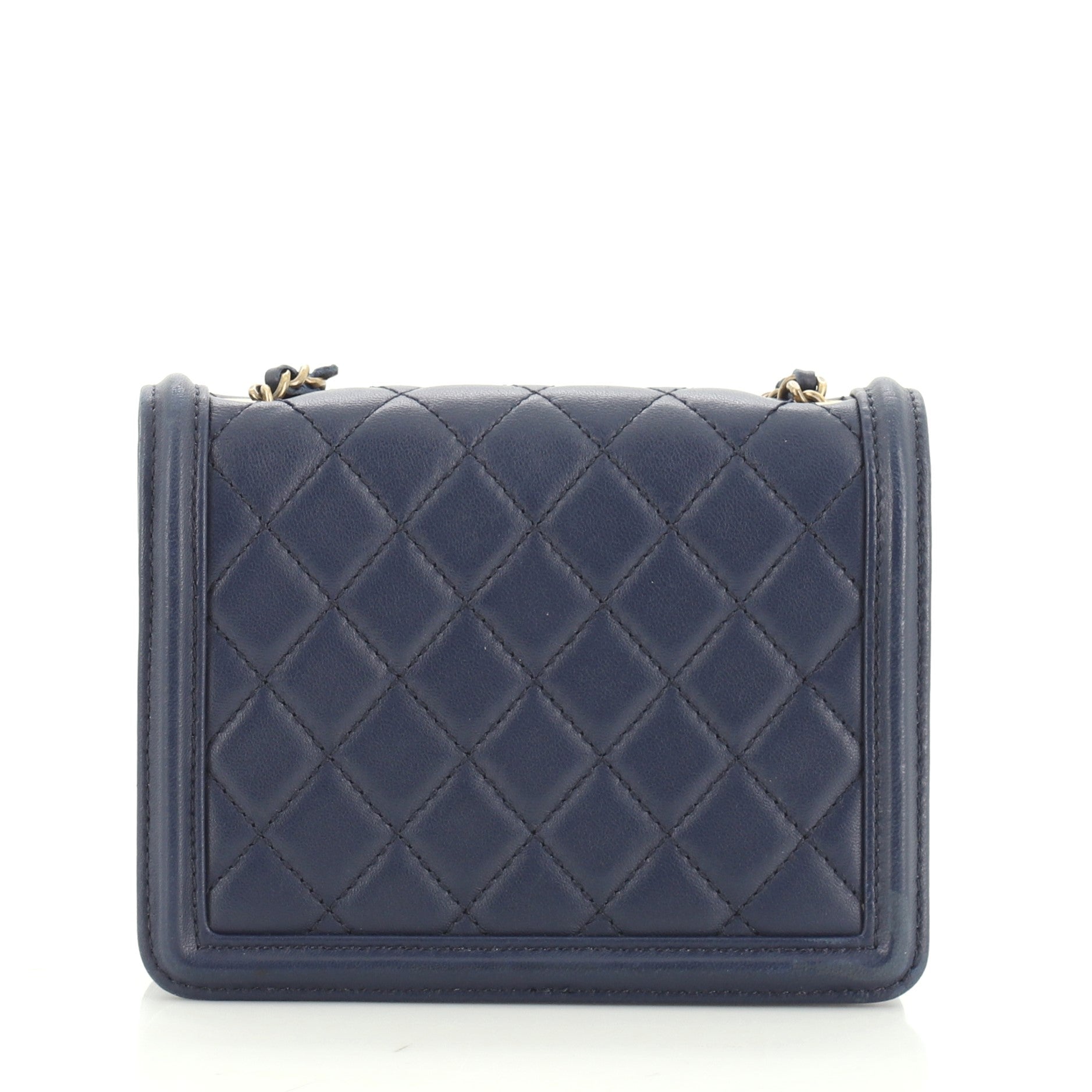 Boy Brick Flap Bag Studded Quilted Lambskin Mini