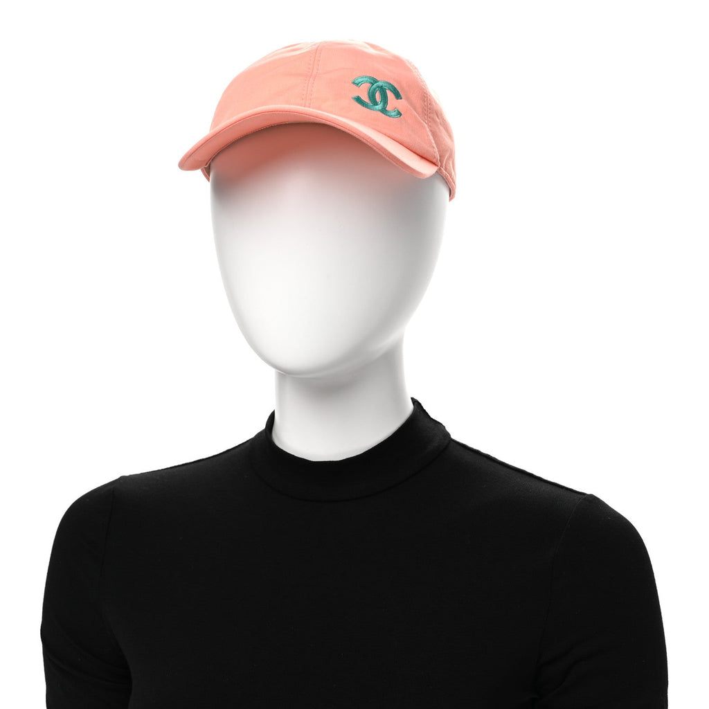 Cotton CC Cap Hat Orange Turquoise