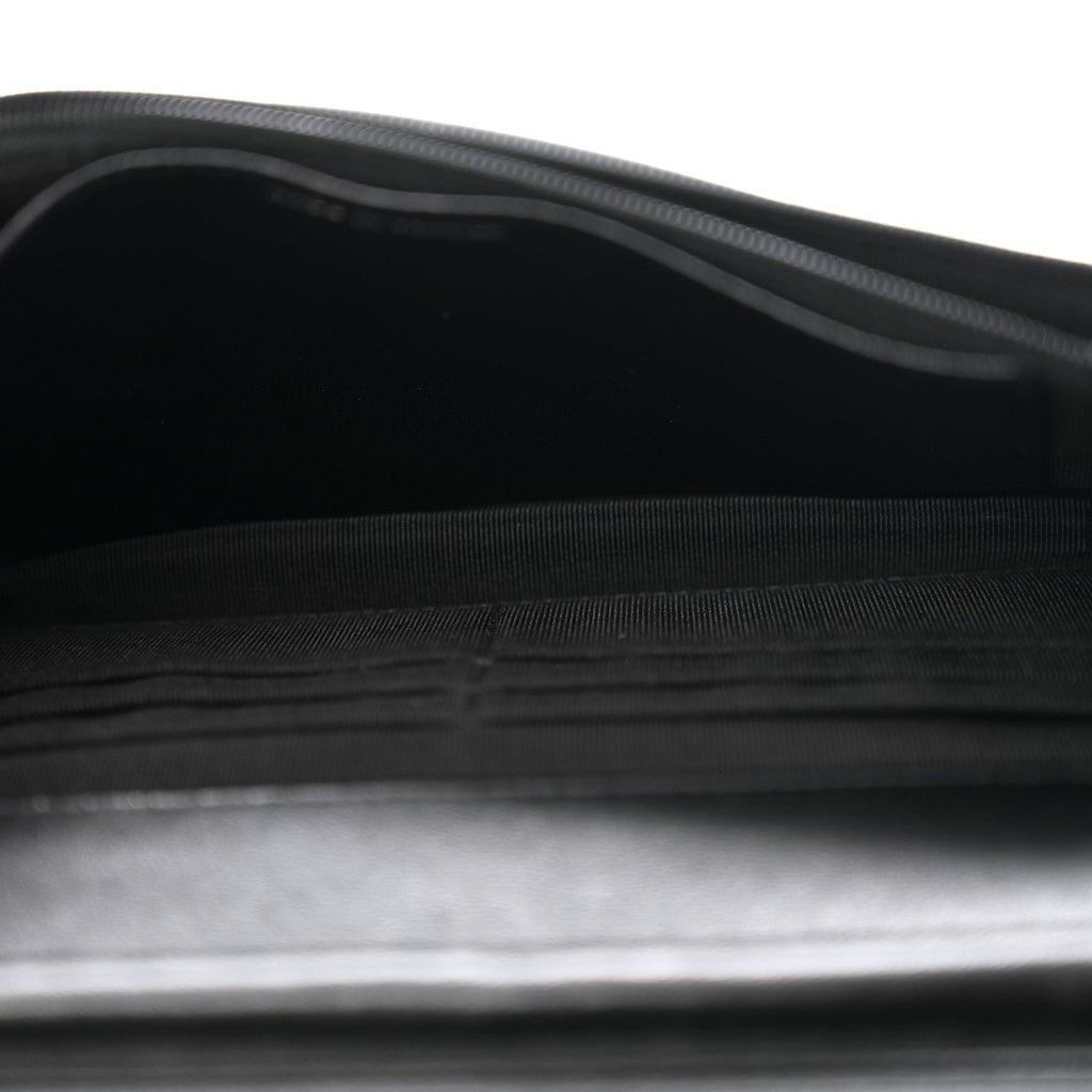 Lambskin Quilted Wallet On Chain WOC So Black
