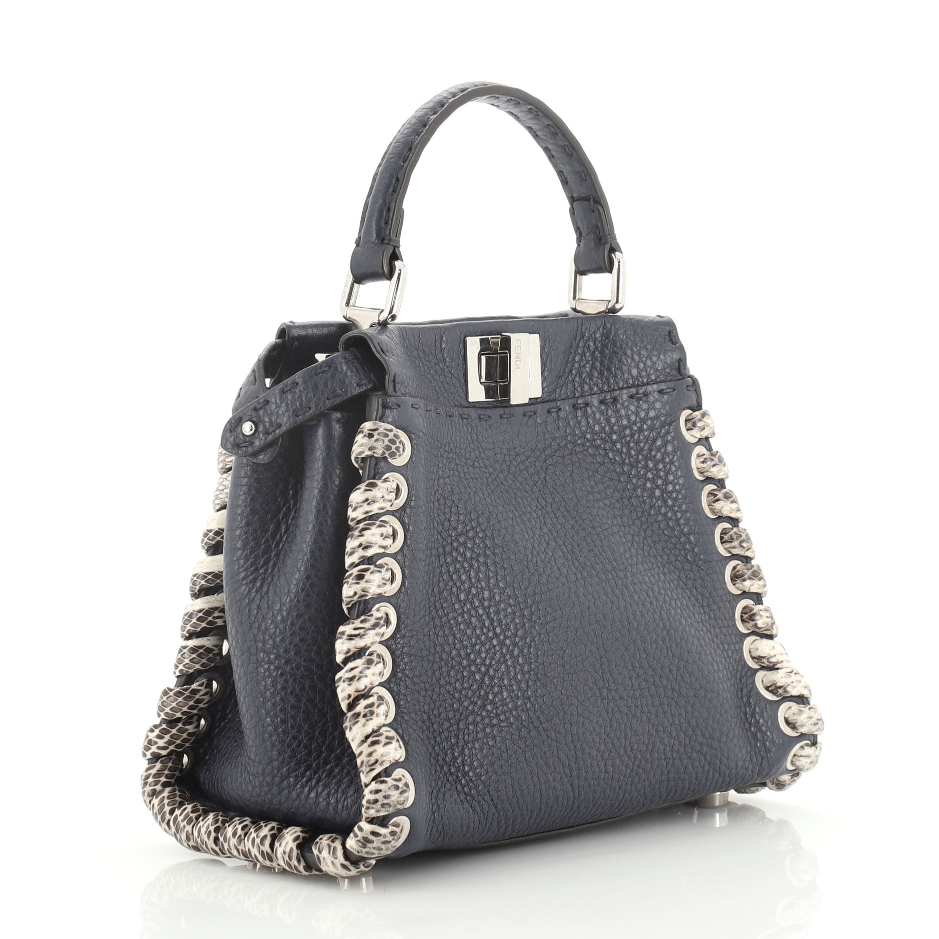 Selleria Peekaboo Bag Leather with Python Whipstitch Mini