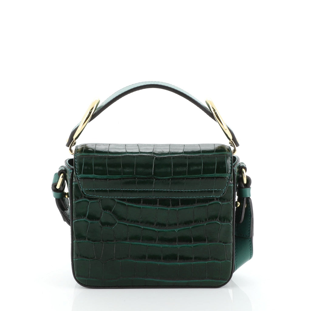 C Crossbody Bag Crocodile Embossed Leather Mini