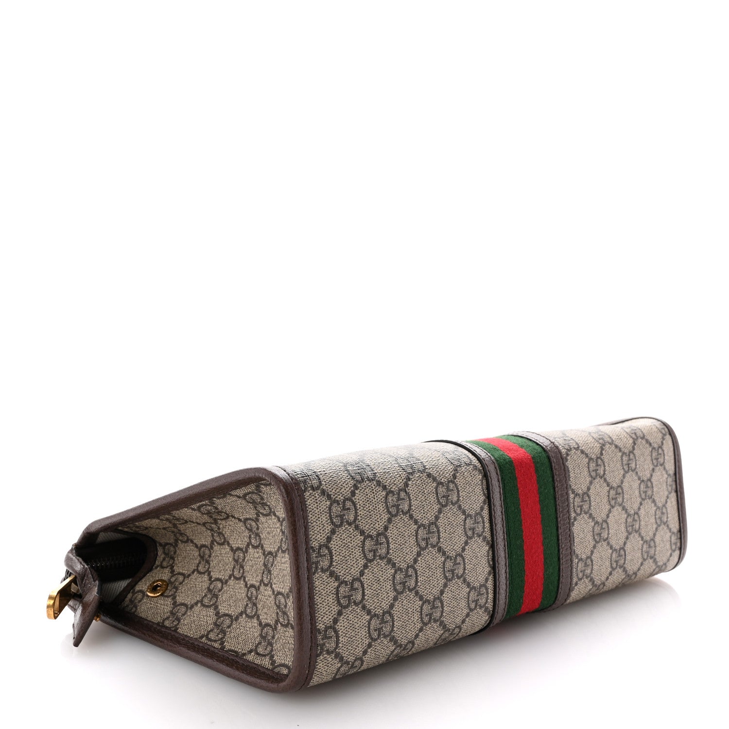 GG Supreme Monogram Web Ophidia GG Toiletry Case Beige New Acero