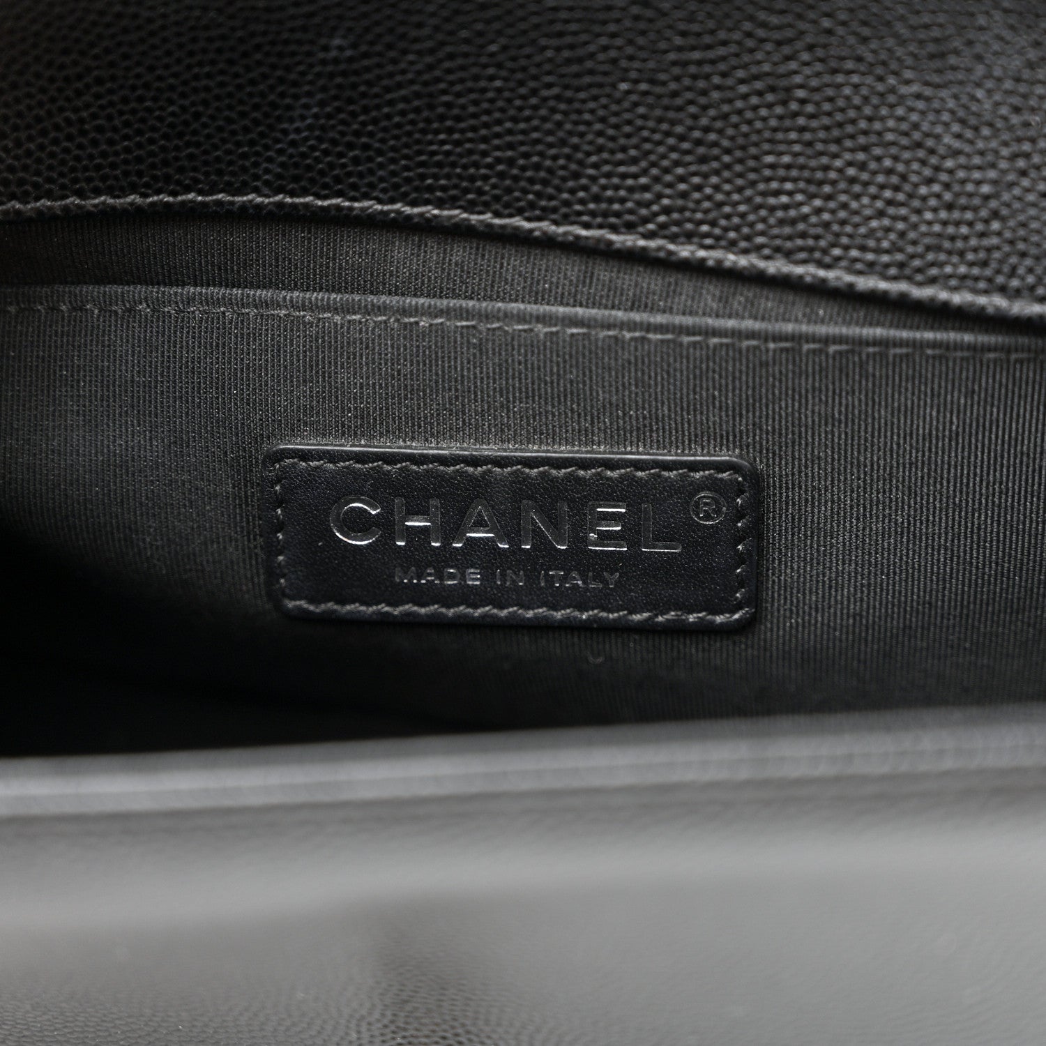 Caviar Quilted Small Boy Flap Black