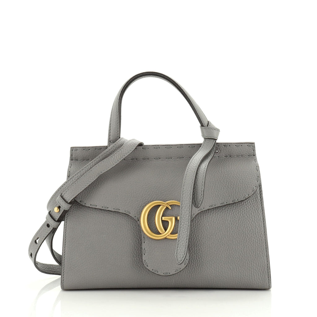 GG Marmont Top Handle Bag Leather Mini