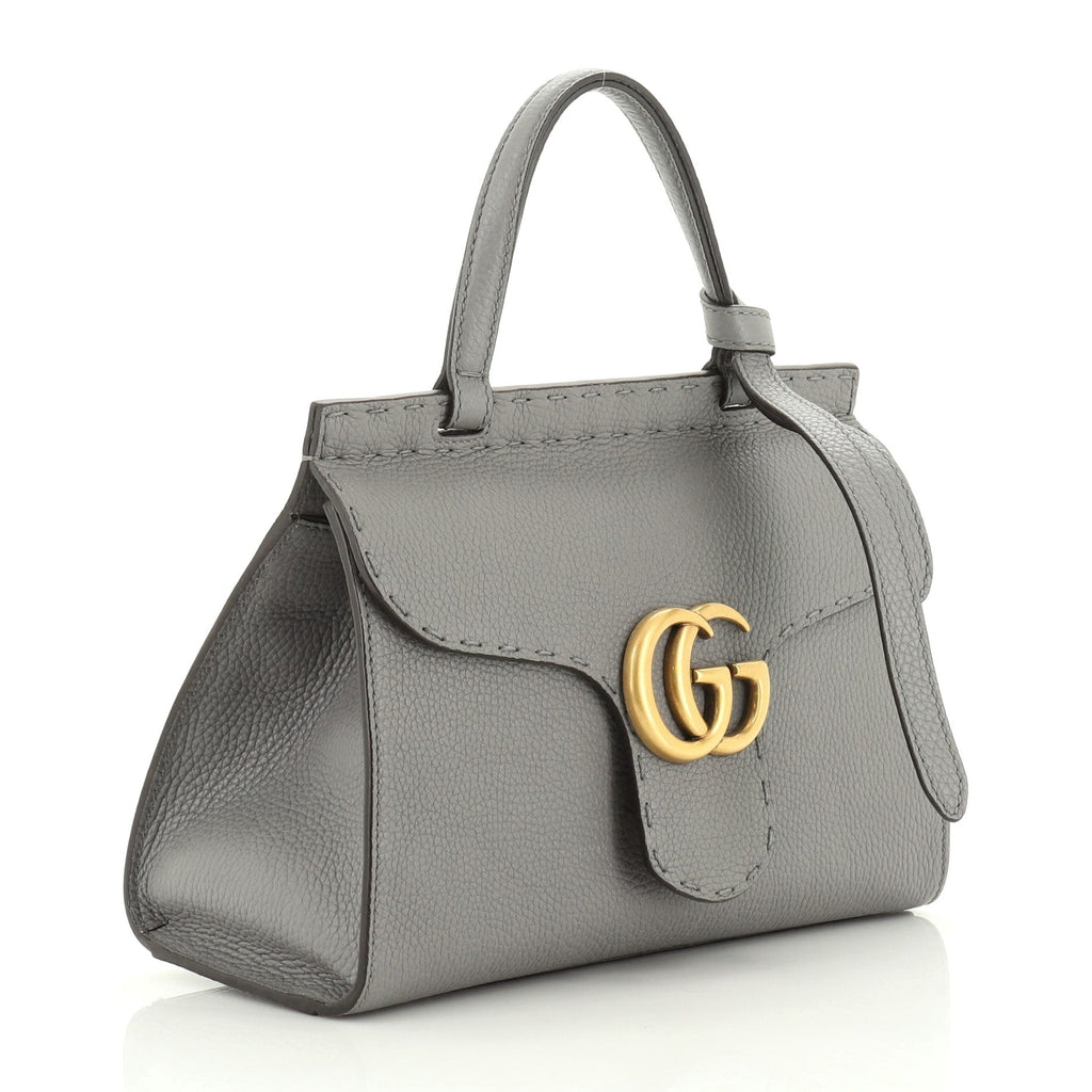 GG Marmont Top Handle Bag Leather Mini