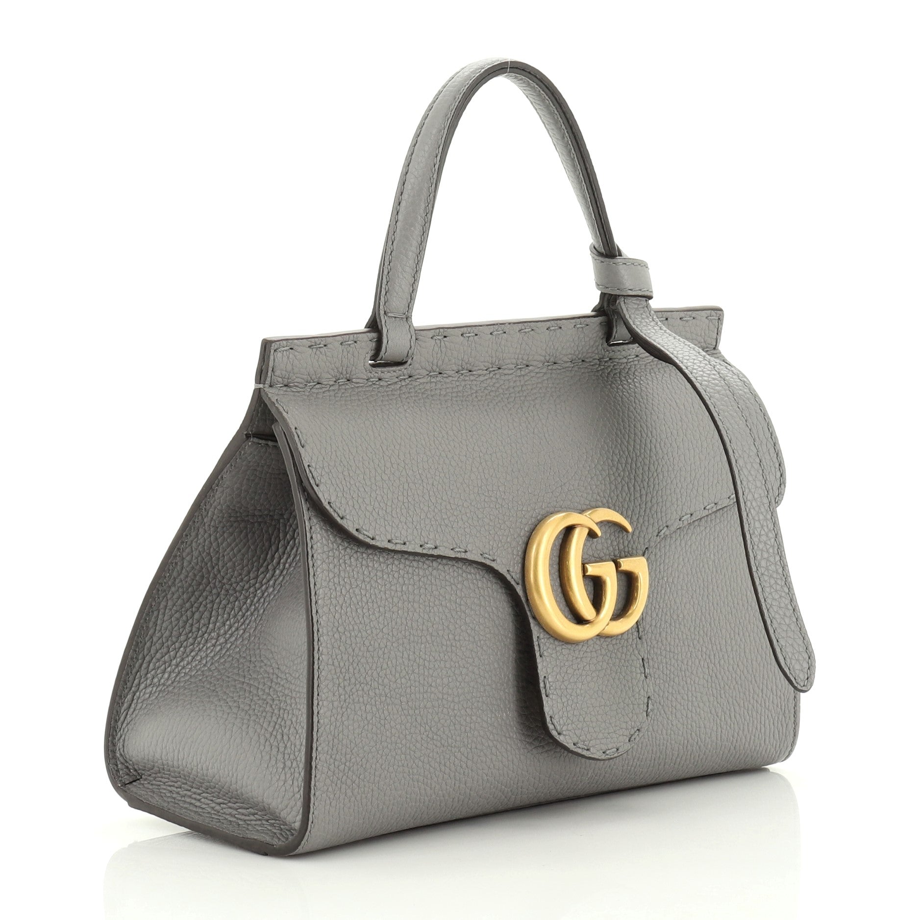 GG Marmont Top Handle Bag Leather Mini
