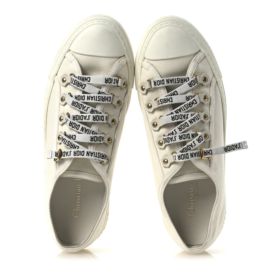Canvas Walk'N'Dior Low Top Sneakers 39 White