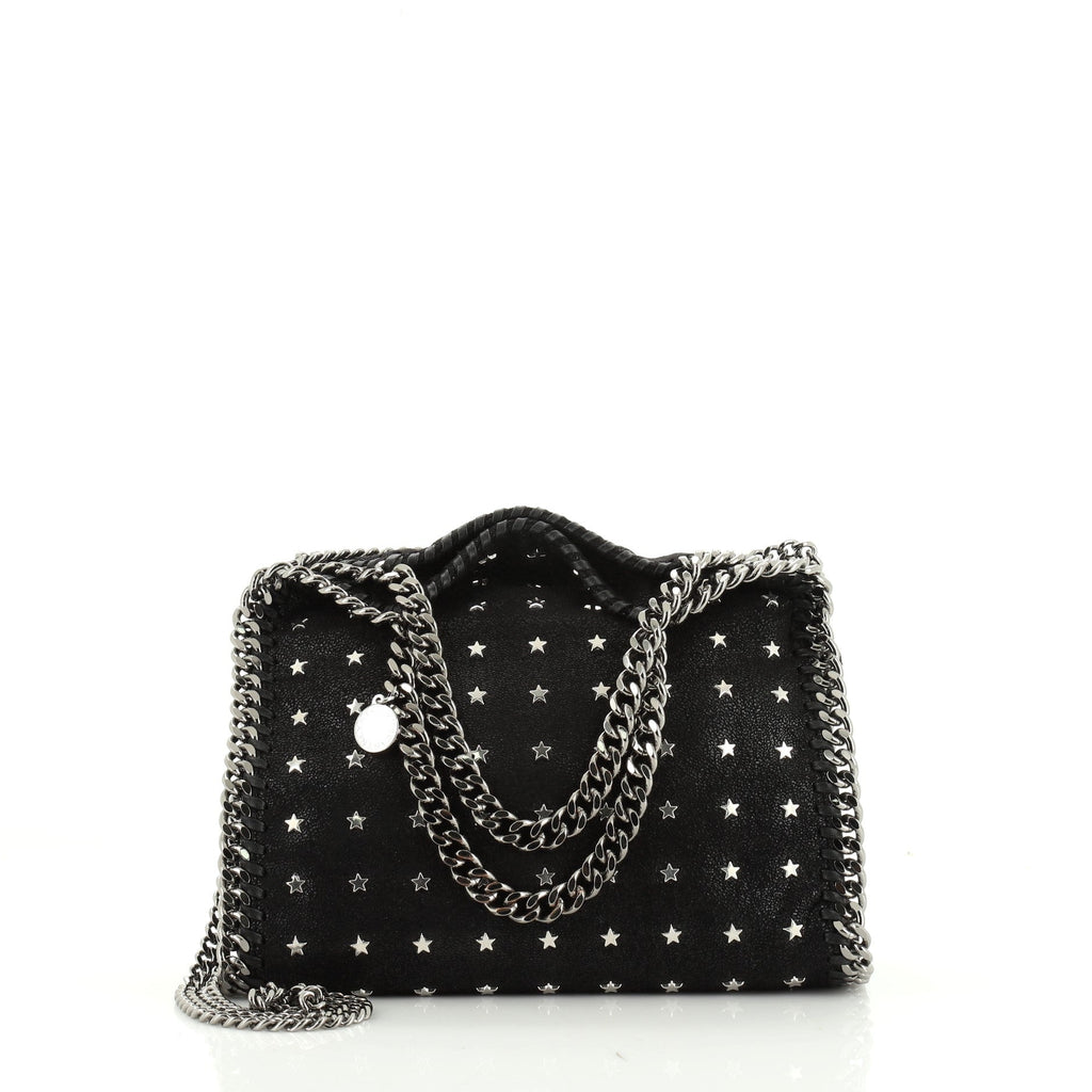 Falabella Fold Over Crossbody Bag Studded Shaggy Deer Mini