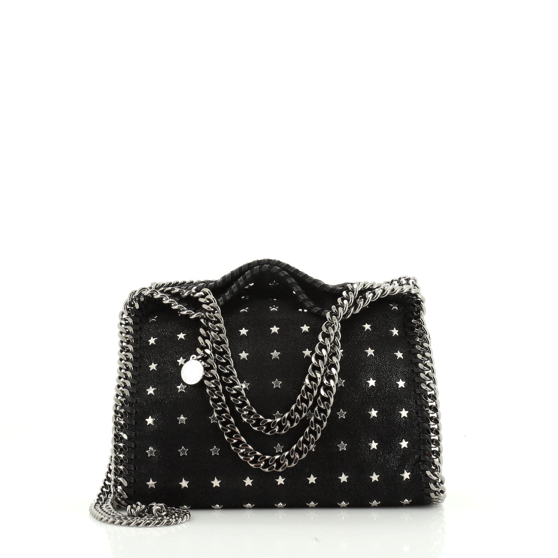 Falabella Fold Over Crossbody Bag Studded Shaggy Deer Mini