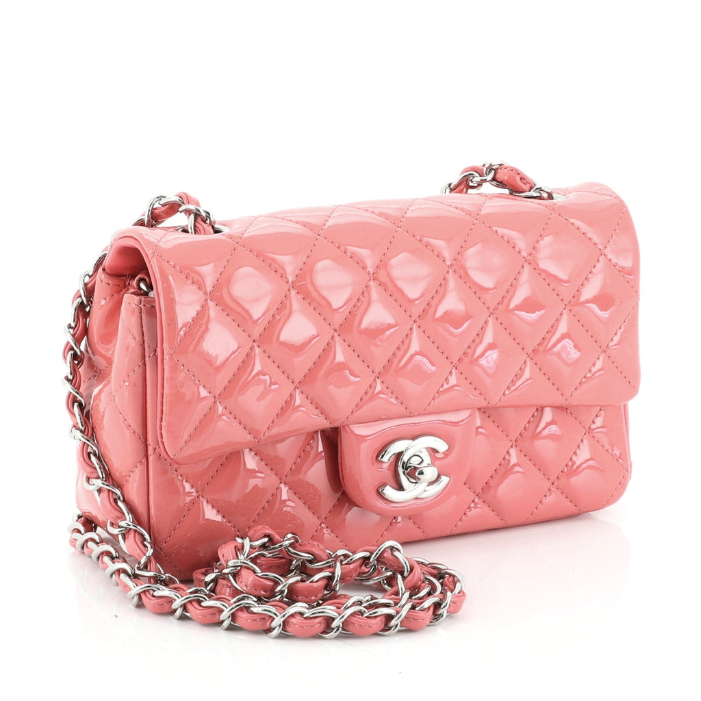 Classic Single Flap Bag Quilted Patent Mini