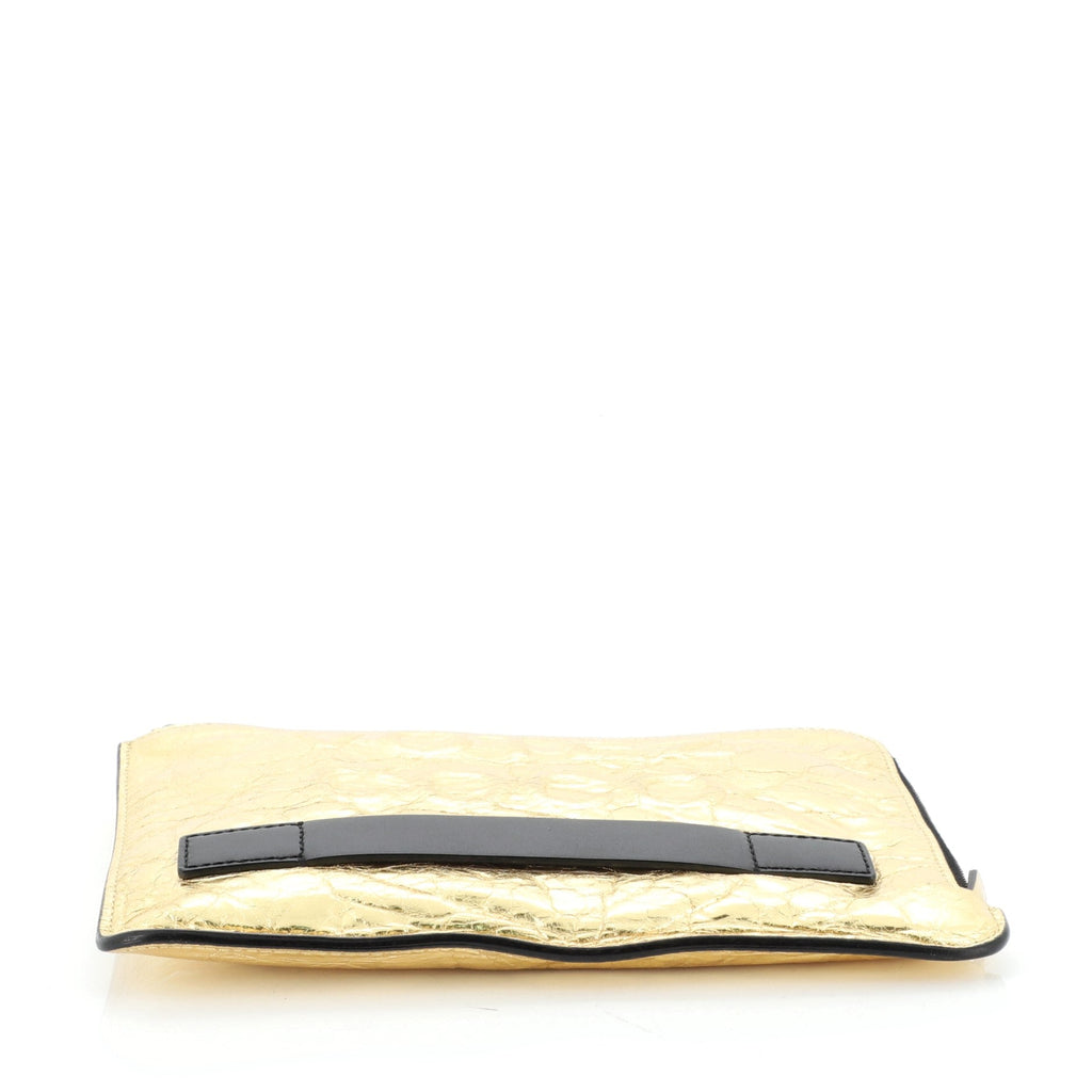 Feminine Pouch Crinkled Leather Small