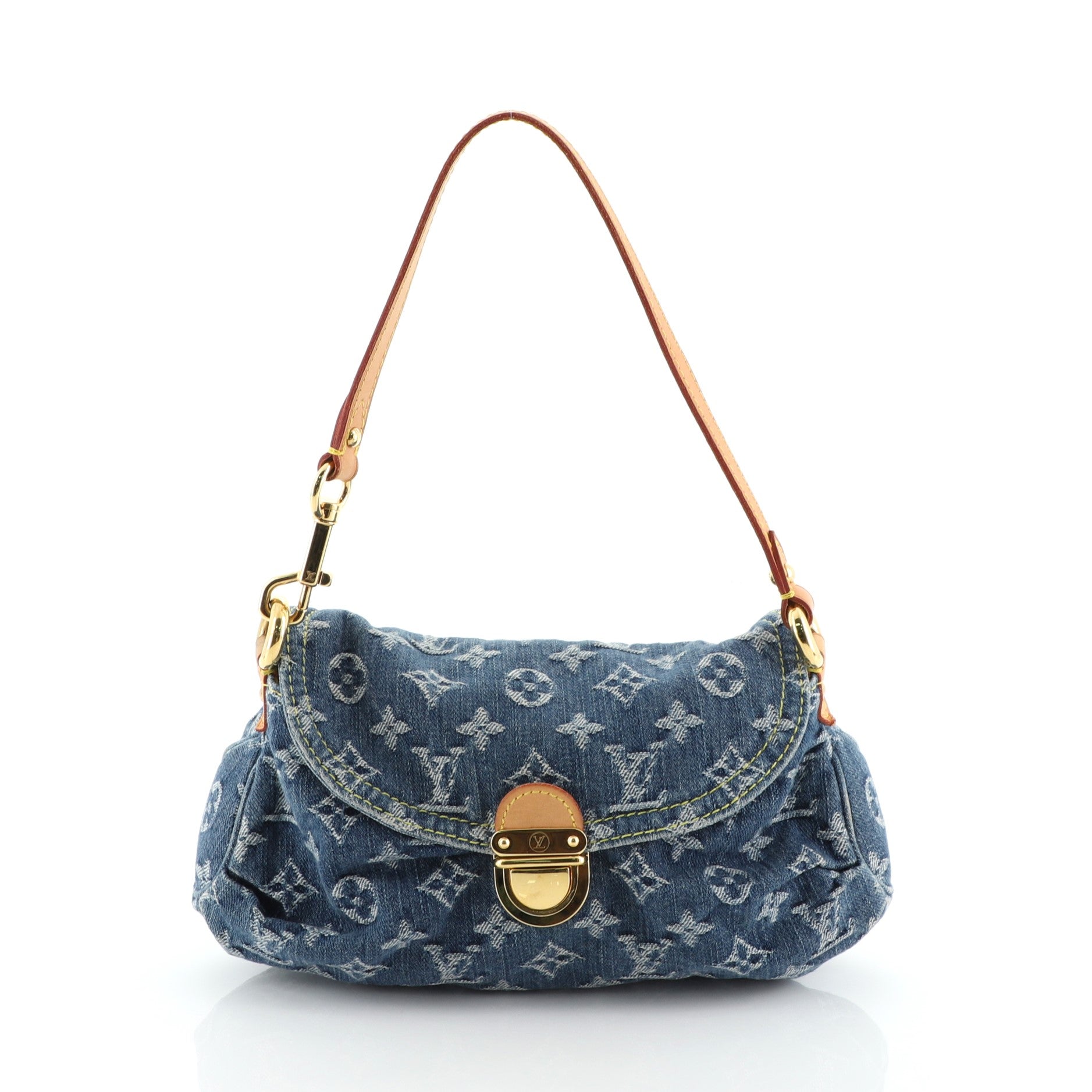 Pleaty Handbag Denim Mini