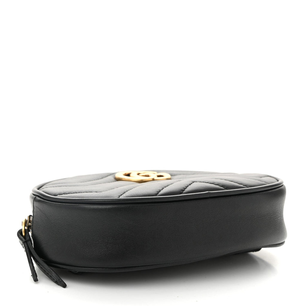 Calfskin Matelasse GG Marmont Belt Bag 75 30 Black