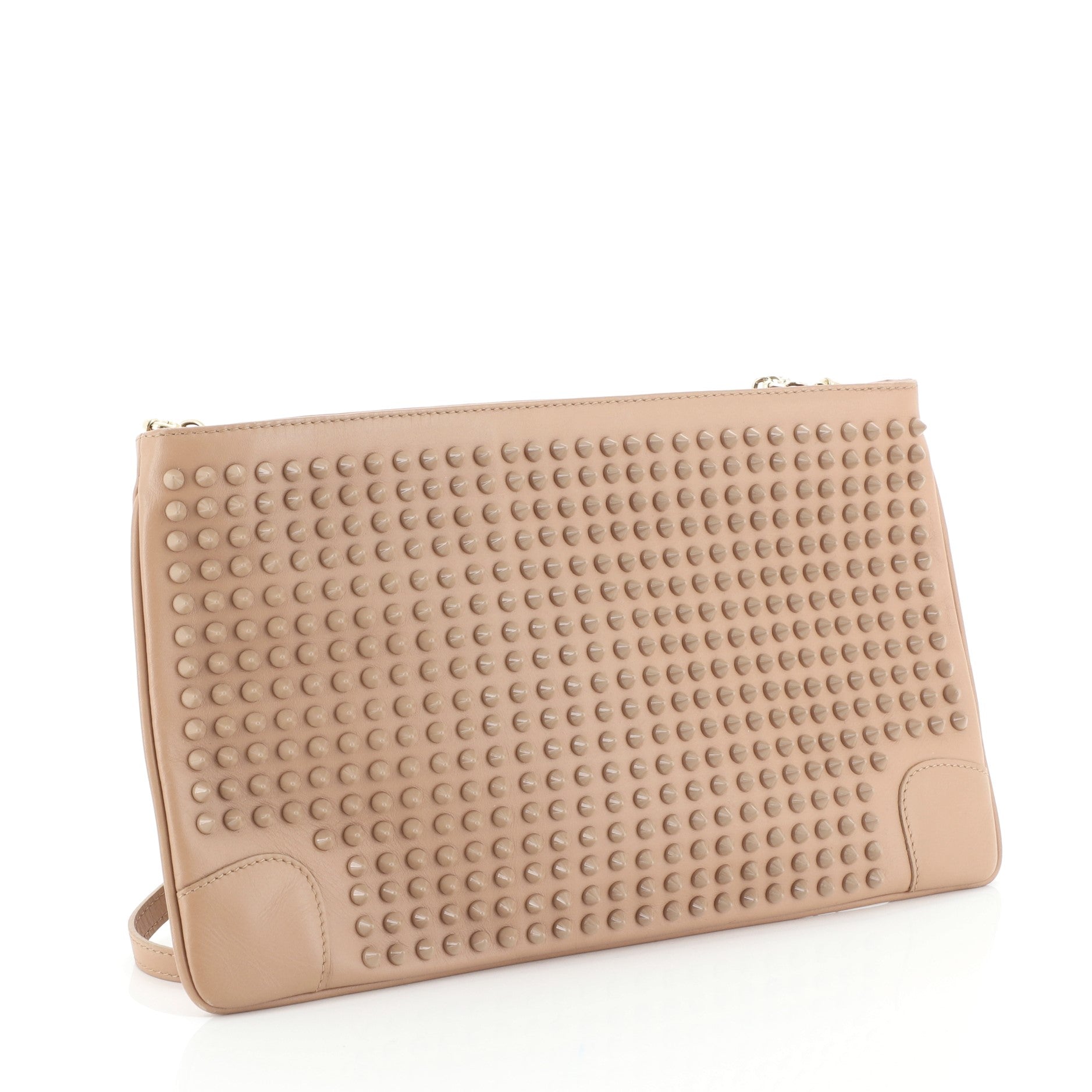 Loubiposh Clutch Spiked Leather