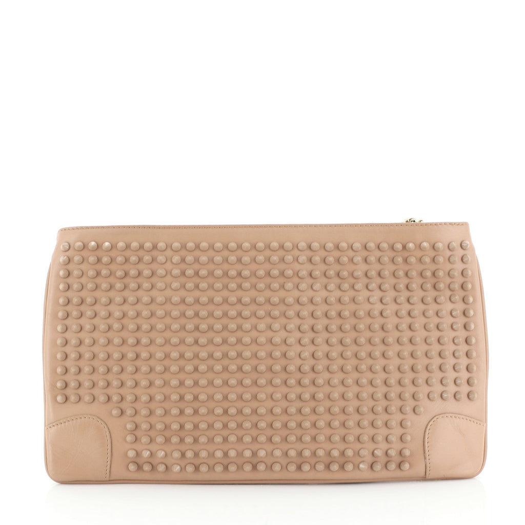 Loubiposh Clutch Spiked Leather