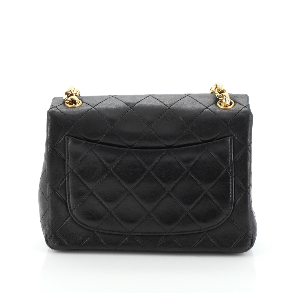Vintage Square Classic Single Flap Bag Quilted Lambskin Mini