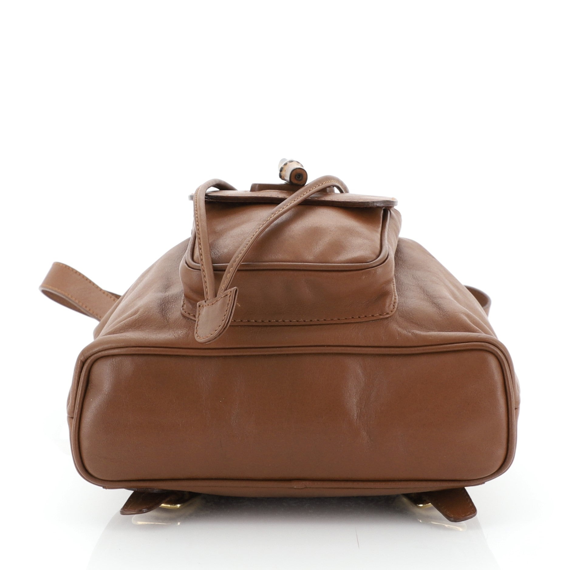 Vintage Bamboo Backpack Leather Mini