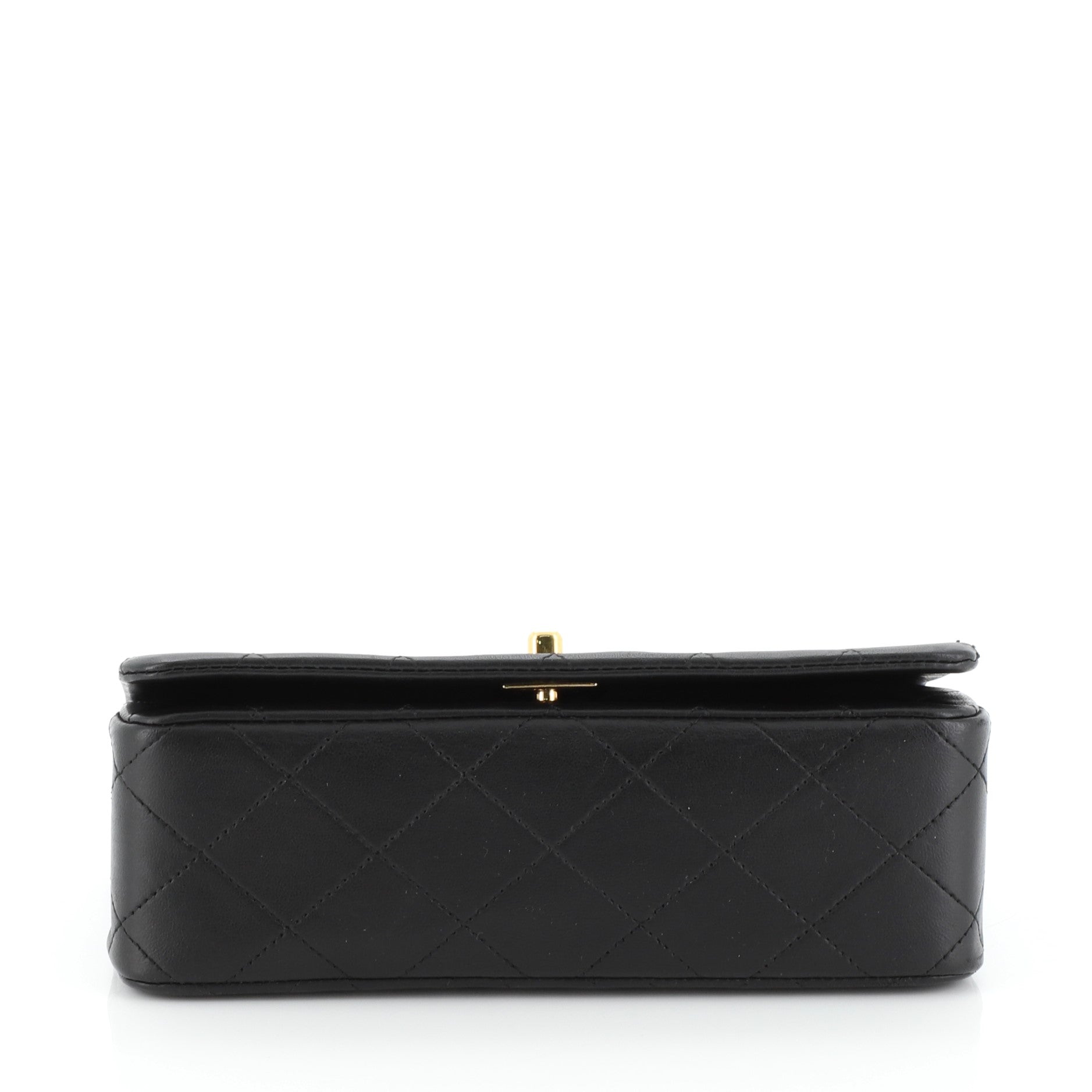 Vintage 3 Way Full Flap Bag Quilted Lambskin Mini