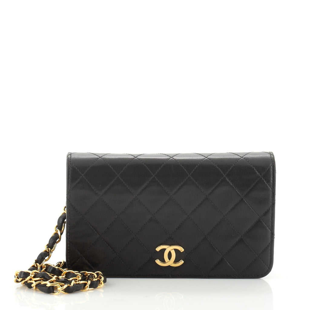 Vintage 3 Way Full Flap Bag Quilted Lambskin Mini