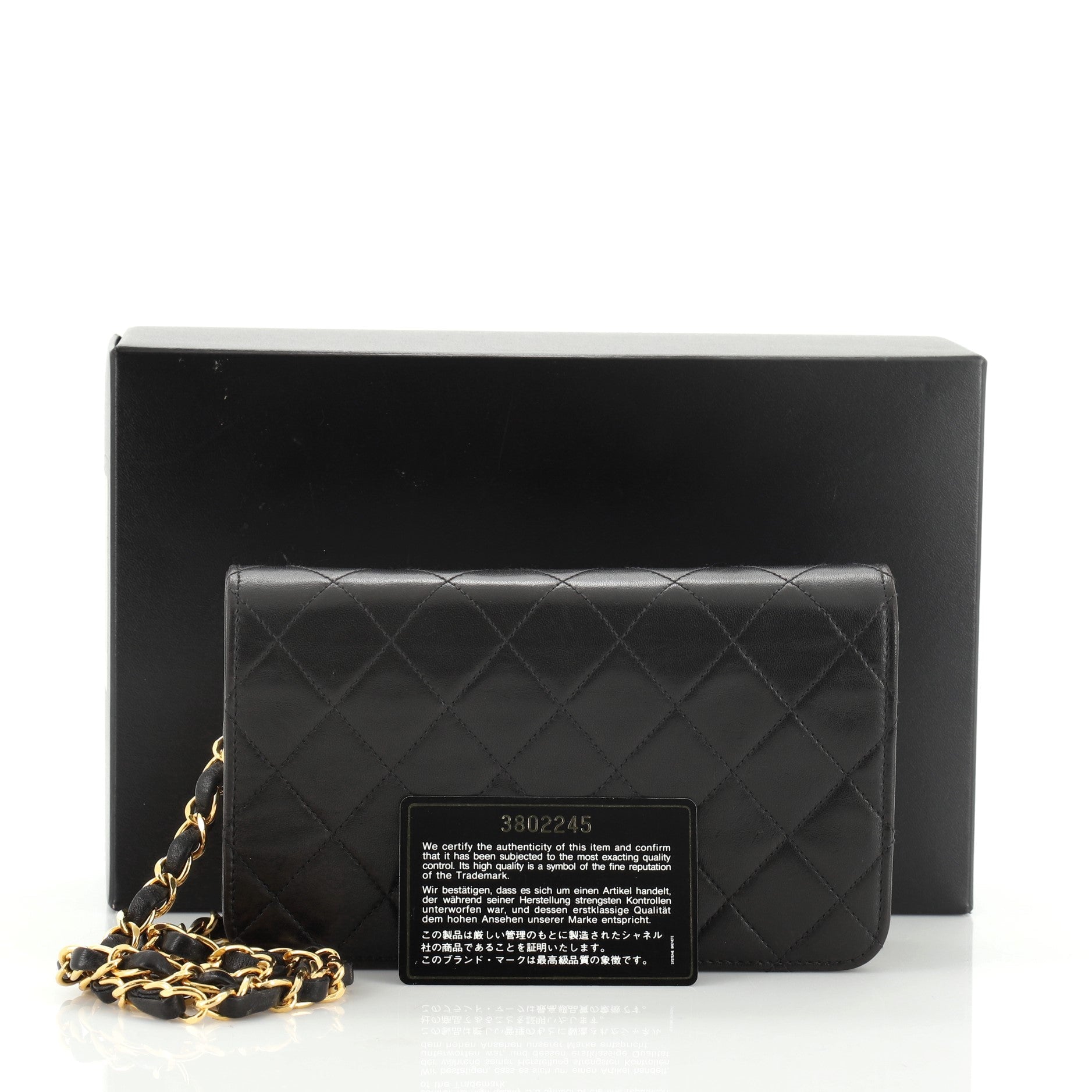 Vintage 3 Way Full Flap Bag Quilted Lambskin Mini