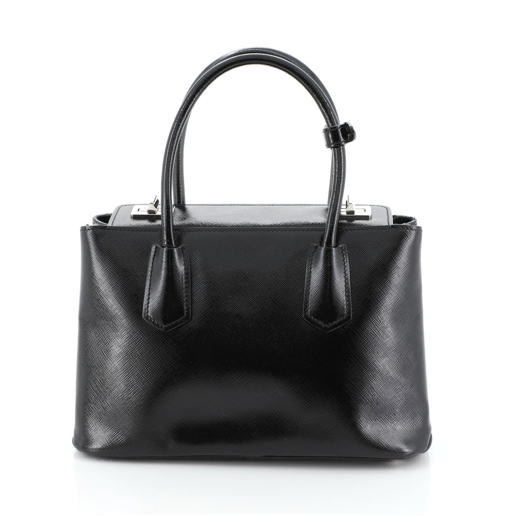 Turnlock Cuir Twin Tote Vernice Saffiano Leather Mini